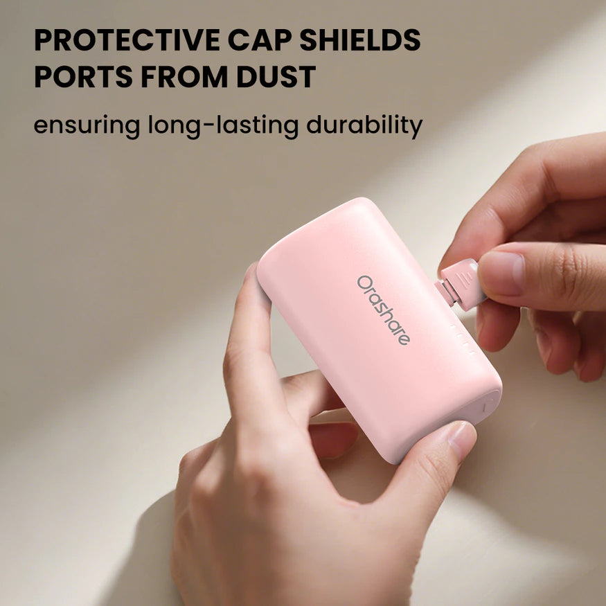 Orashare PN10 Pro 10000mAh Pocket Power Bank with Built-in Cable