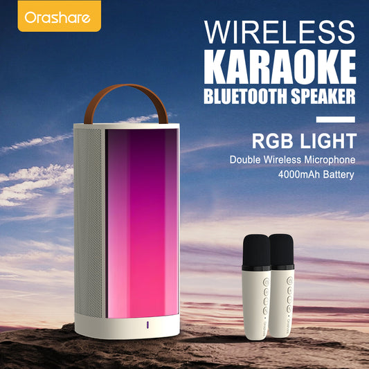 Orashare BS10 Wireless Karaoke Bluetooth Speaker With Dual Mic