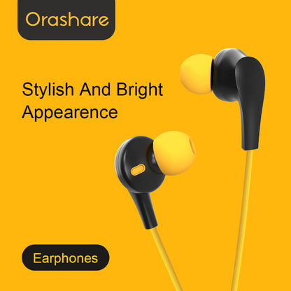 Orashare E02 3.5mm In-Ear Earphones with Built-in Mic