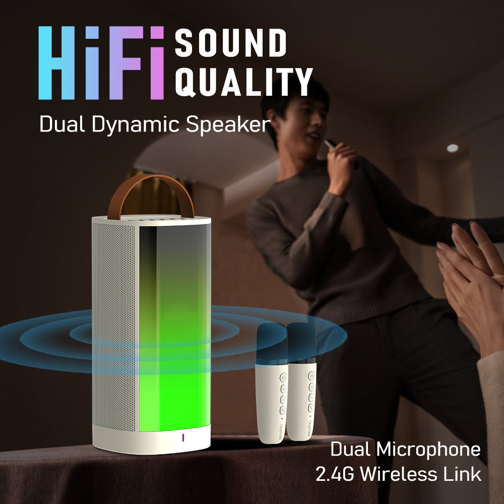 Orashare BS10 Wireless Karaoke Bluetooth Speaker With Dual Mic