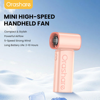 Orashare HF17 Handheld Mini Fan – Strong Wind, Compact Size, Long Battery Life
