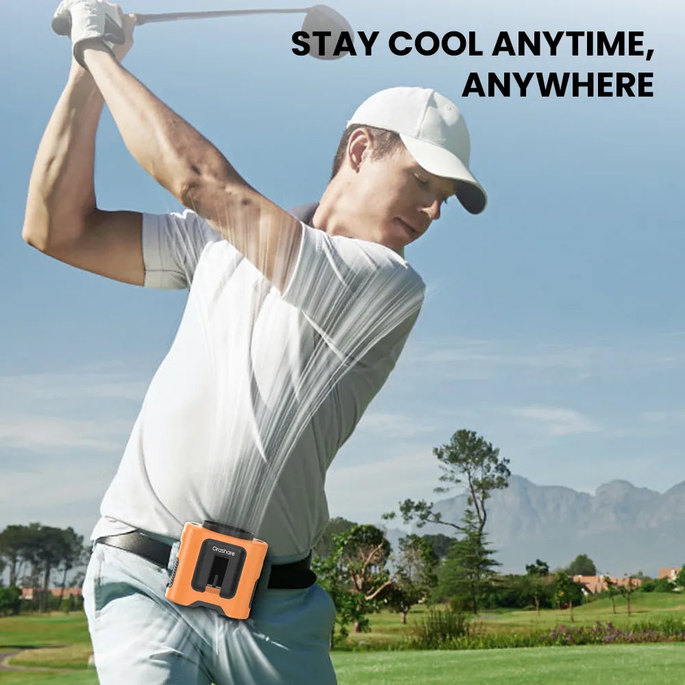 Orashare K200 Portable Waist Fan with Power Bank & LED Light