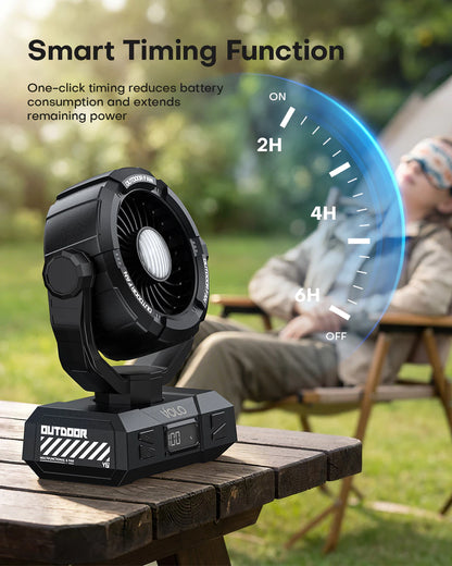 VOLO Y7 10000mAh Outdoor Camping Fan with LED Light