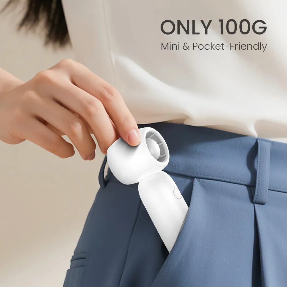 Orashare HF15 Turbo Mini Pocket Fan, 2000mAh Rechargeable Portable Cooling Fan