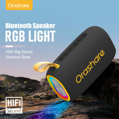 Orashare BS08 Plus 20W Bluetooth Speaker with RGB Light