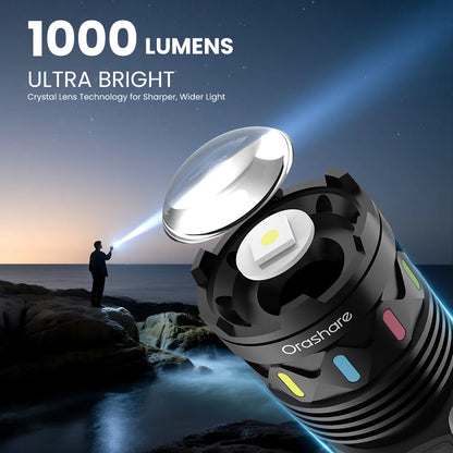 Orashare OL16 Rechargeable Emergency Flashlight – 1000 Lumens