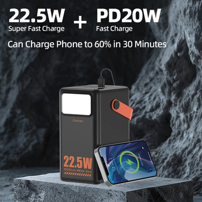 Orashare OL100 Pro 100,000mAh Power Bank with LED Light – 22.5W / 65W