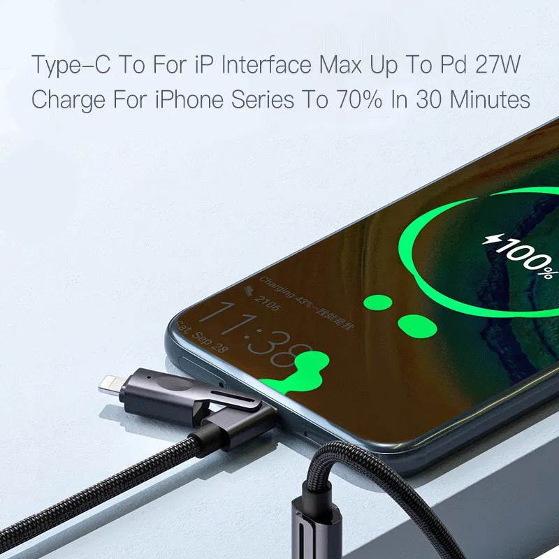 Orashare OC05 4-in-1 65W Fast Charging Data Cable