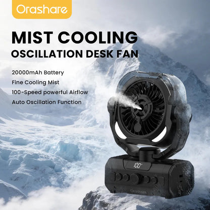 Orashare DFM01 Rechargeable Mist Cooling Fan
