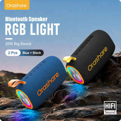 Orashare BS08 Plus 20W Bluetooth Speaker with RGB Light