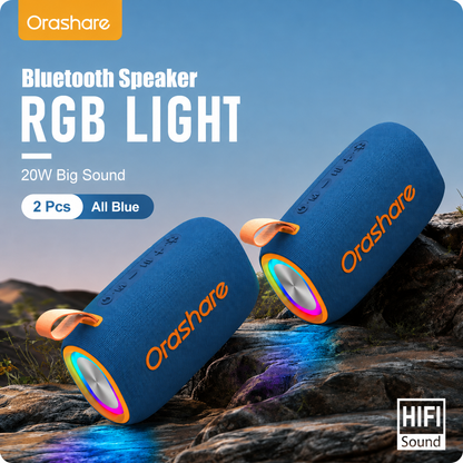 Orashare BS08 Plus 20W Bluetooth Speaker with RGB Light