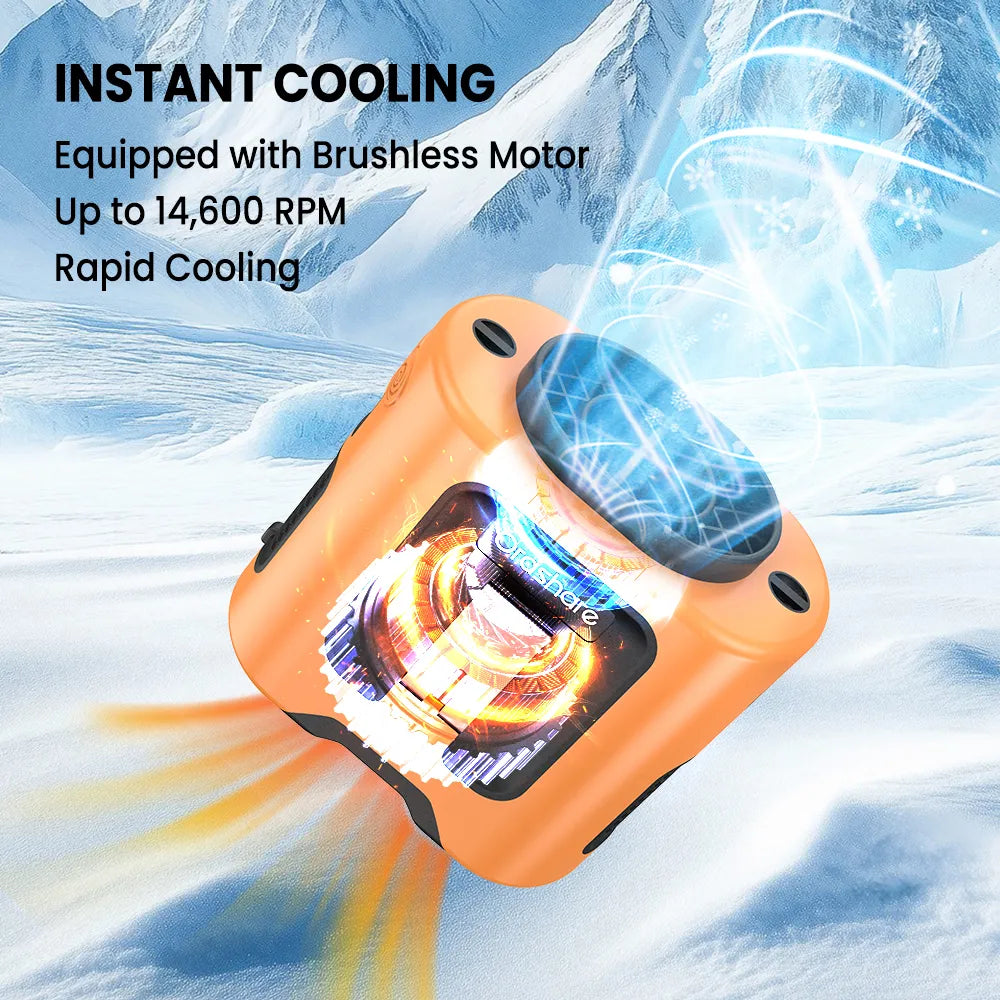 Orashare K200 Portable Waist Fan with Power Bank & LED Light