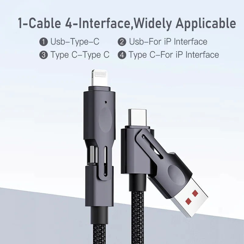 Orashare OC05 4-in-1 65W Fast Charging Data Cable