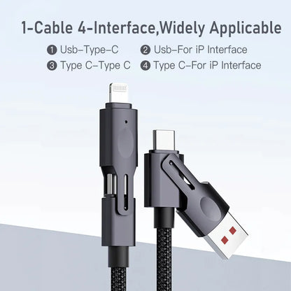 Orashare OC05 4-in-1 65W Fast Charging Data Cable