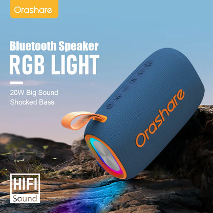 Orashare BS08 Plus 20W Bluetooth Speaker with RGB Light