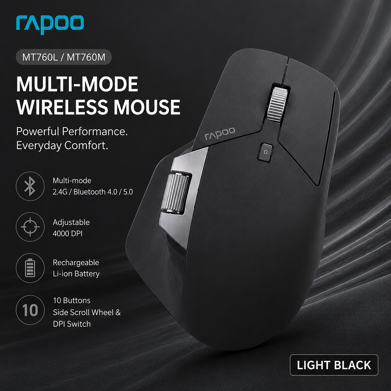 Rapoo MT760L / MT760M Multi-Mode Wireless Mouse