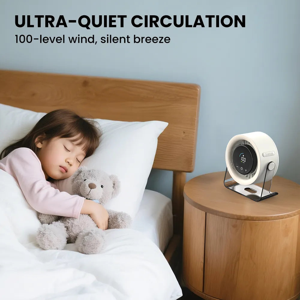 Orashare DF07 100-Speed Rechargeable Turbo Desk Fan