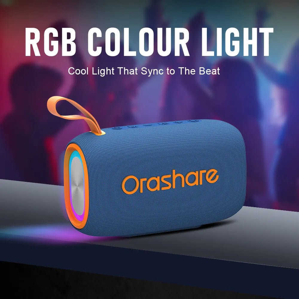 Orashare BS08 Plus 20W Bluetooth Speaker with RGB Light