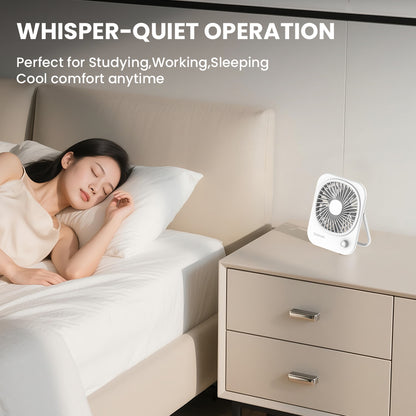 Orashare DF10 Portable Rechargeable Desk Fan with 2000mAh Battery