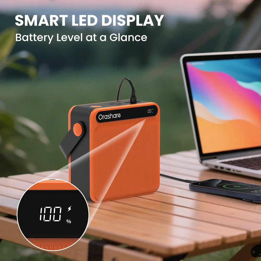 Orashare OL80 Pro 80,000mAh Power Bank with LED Light