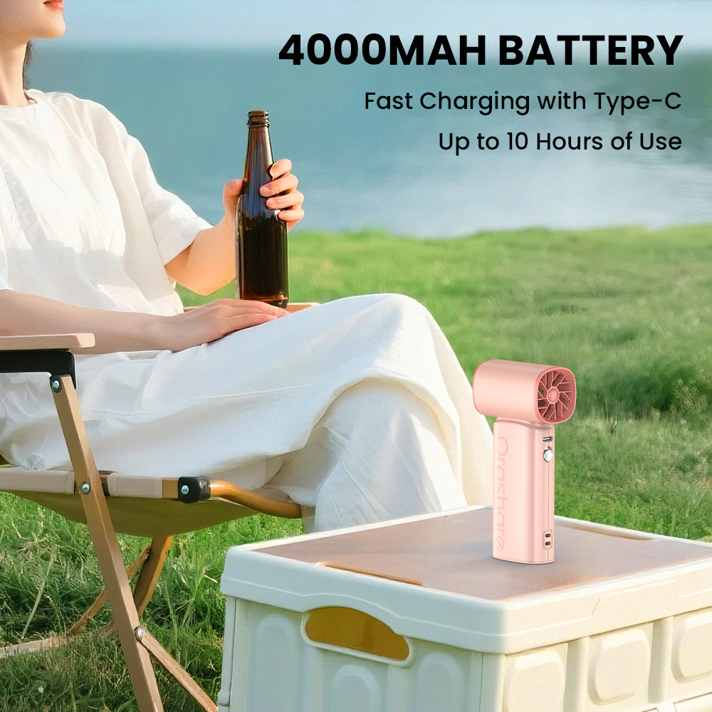 Orashare HF17 Handheld Mini Fan – Strong Wind, Compact Size, Long Battery Life