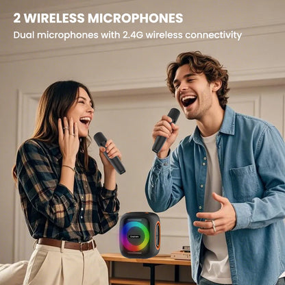 Orashare BSH03 40W Karaoke Bluetooth Speaker with Dual Wireless Microphones