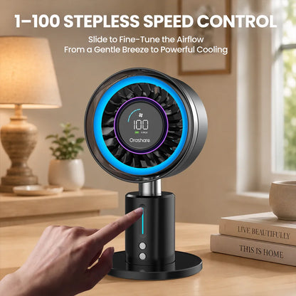 Orashare DF21 6000mAh Rechargeable Desk Fan