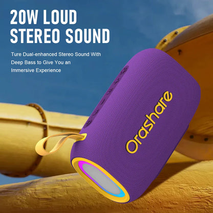 Orashare BS08 Plus 20W Bluetooth Speaker with RGB Light