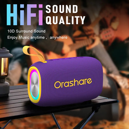 Orashare BS08 Plus 20W Bluetooth Speaker with RGB Light
