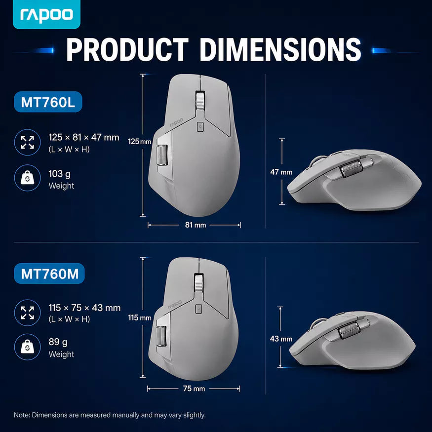 Rapoo MT760L / MT760M Multi-Mode Wireless Mouse