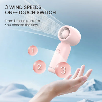 Orashare HF15 Turbo Mini Pocket Fan, 2000mAh Rechargeable Portable Cooling Fan