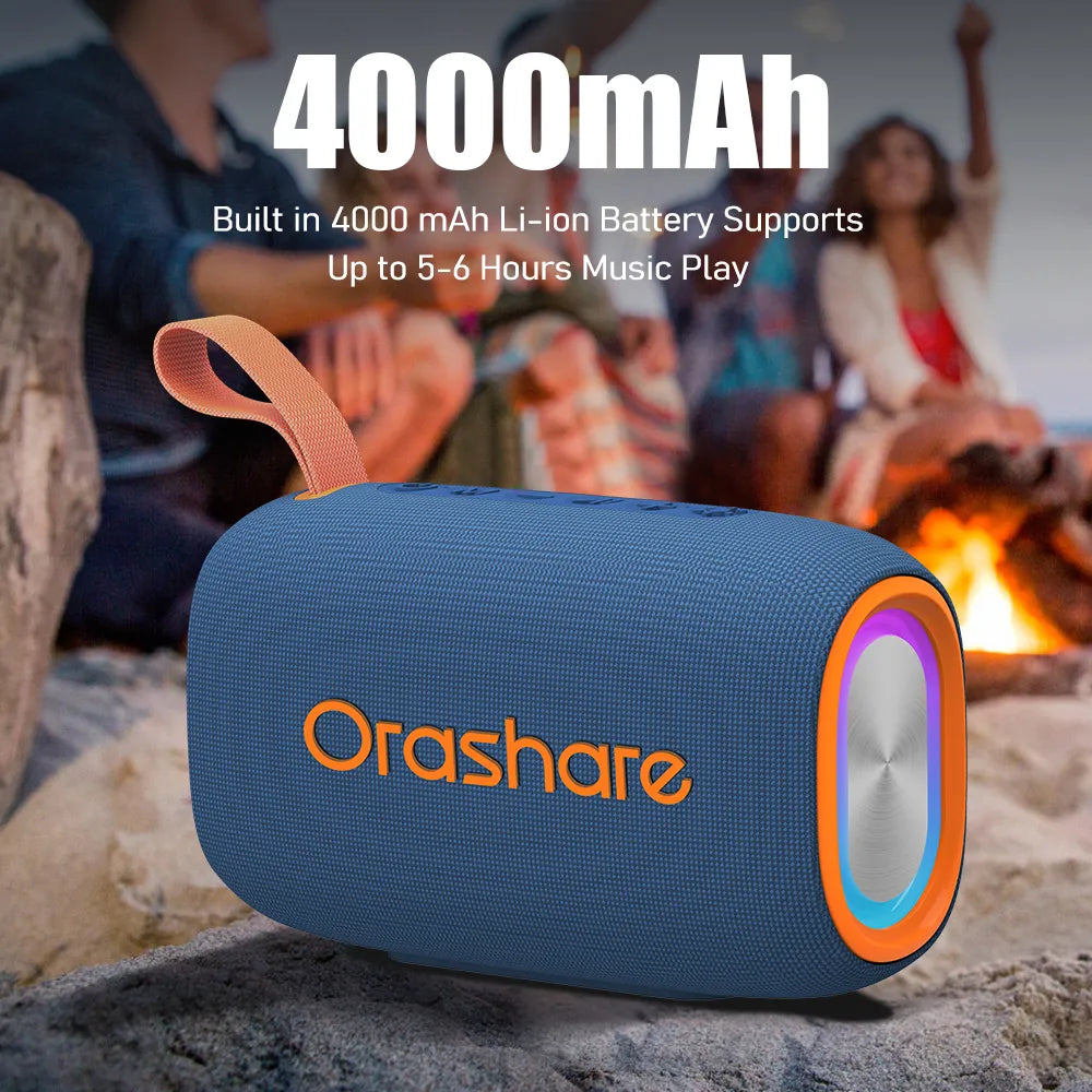 Orashare BS08 Plus 20W Bluetooth Speaker with RGB Light