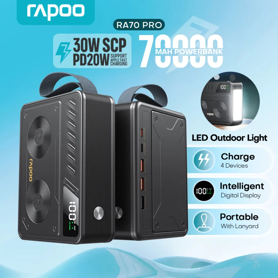 Rapoo RA70 PRO 70000mAh Fast Charging Power Bank