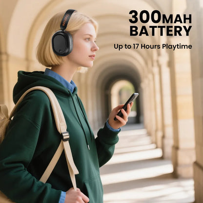 Orashare HS05 Wireless Bluetooth Headphones | 17H Playtime • Hi-Fi Bass • Bluetooth 5.4 • Foldable