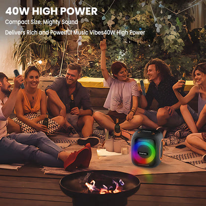 Orashare BSH03 40W Karaoke Bluetooth Speaker with Dual Wireless Microphones