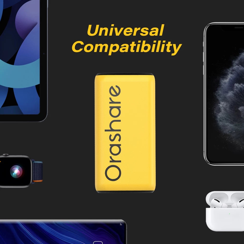 Orashare O20 20000mAh Compact Power Bank – Dual USB Charging