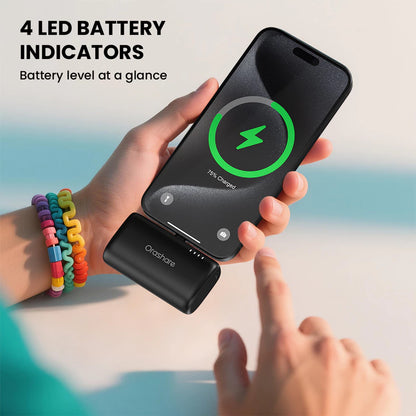 Orashare PN10 Pro 10000mAh Pocket Power Bank with Built-in Cable