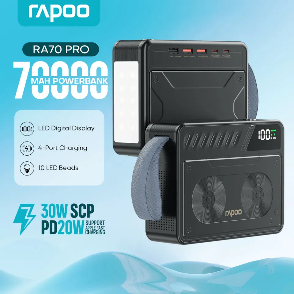 Rapoo RA70 PRO 70000mAh Fast Charging Power Bank